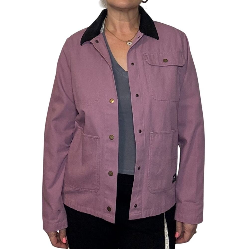 NWT Vans Drill Chore Purple and Black Corduroy Collar Jacket Size: Medium - Picture 3 of 6